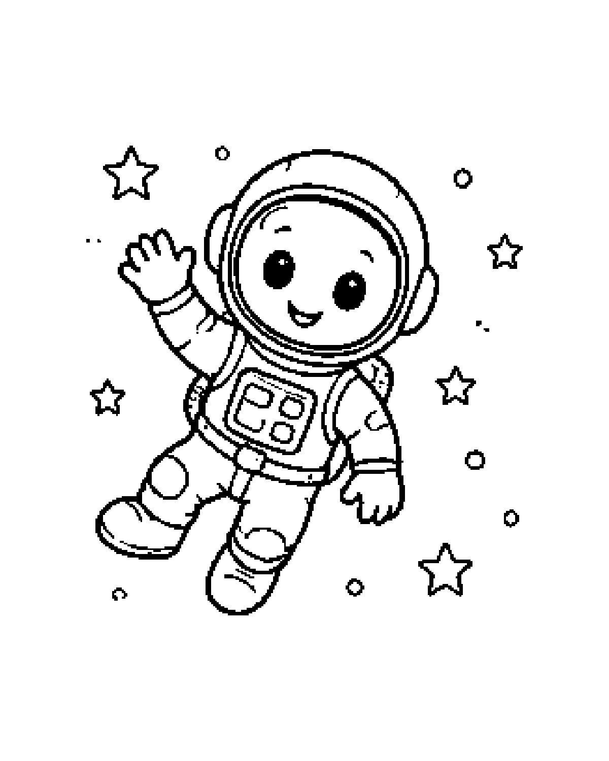 Astronaut printable coloring picture