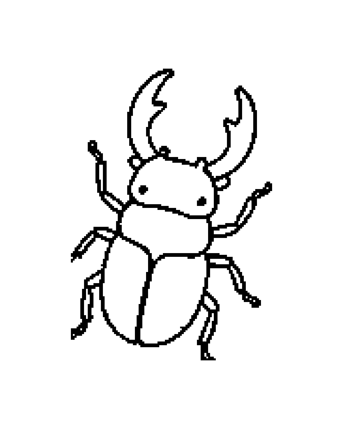 Beetle printable coloring picture