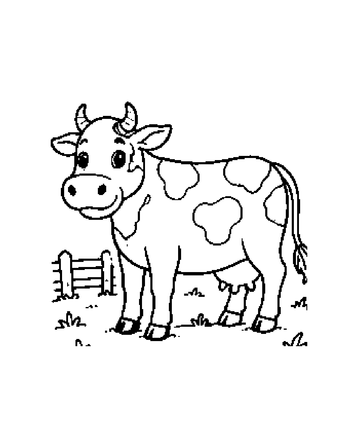 Cow printable coloring picture