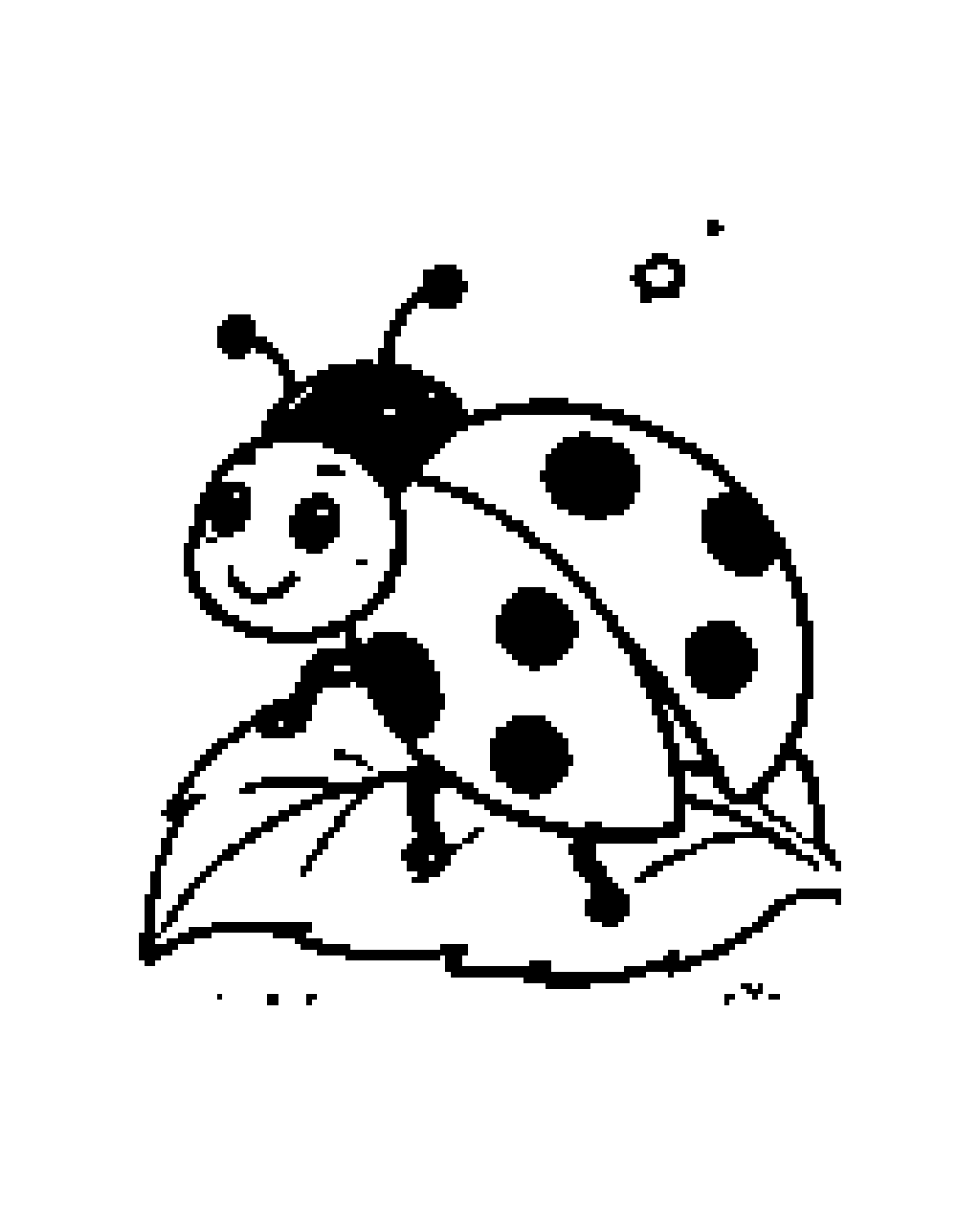 Ladybug printable coloring picture