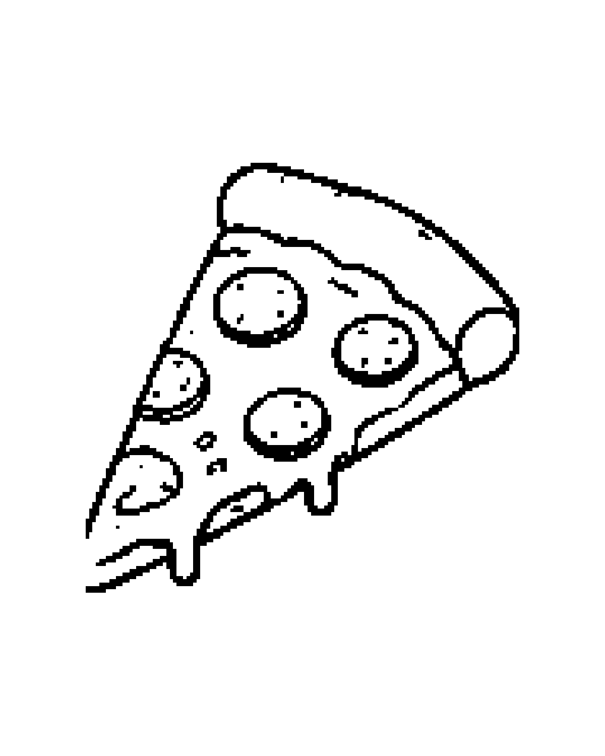 Pizza printable coloring picture