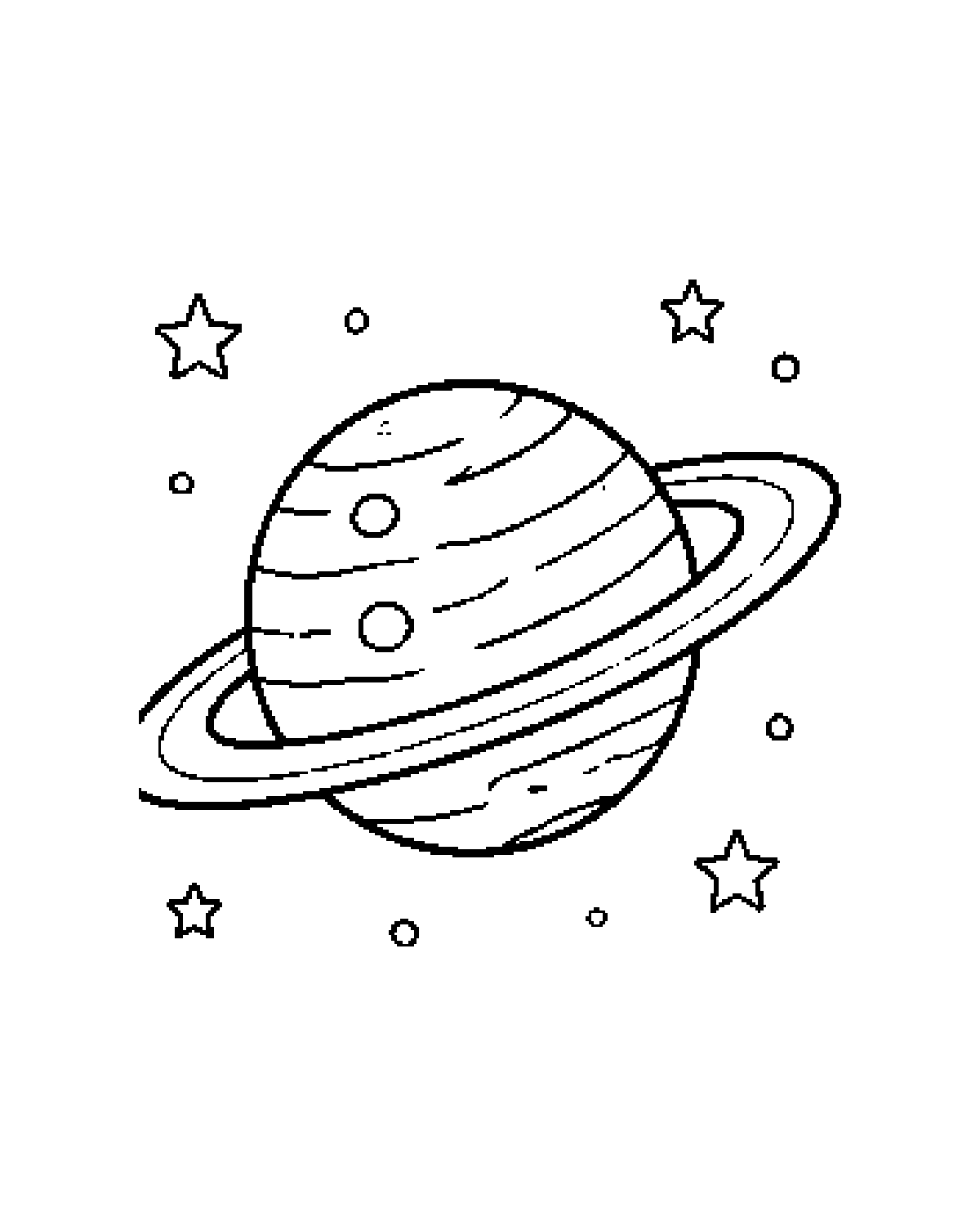Planet printable coloring picture