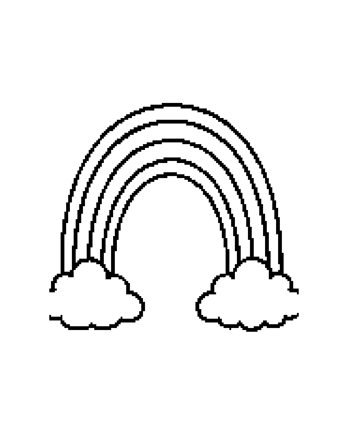 Rainbow Arch printable coloring picture
