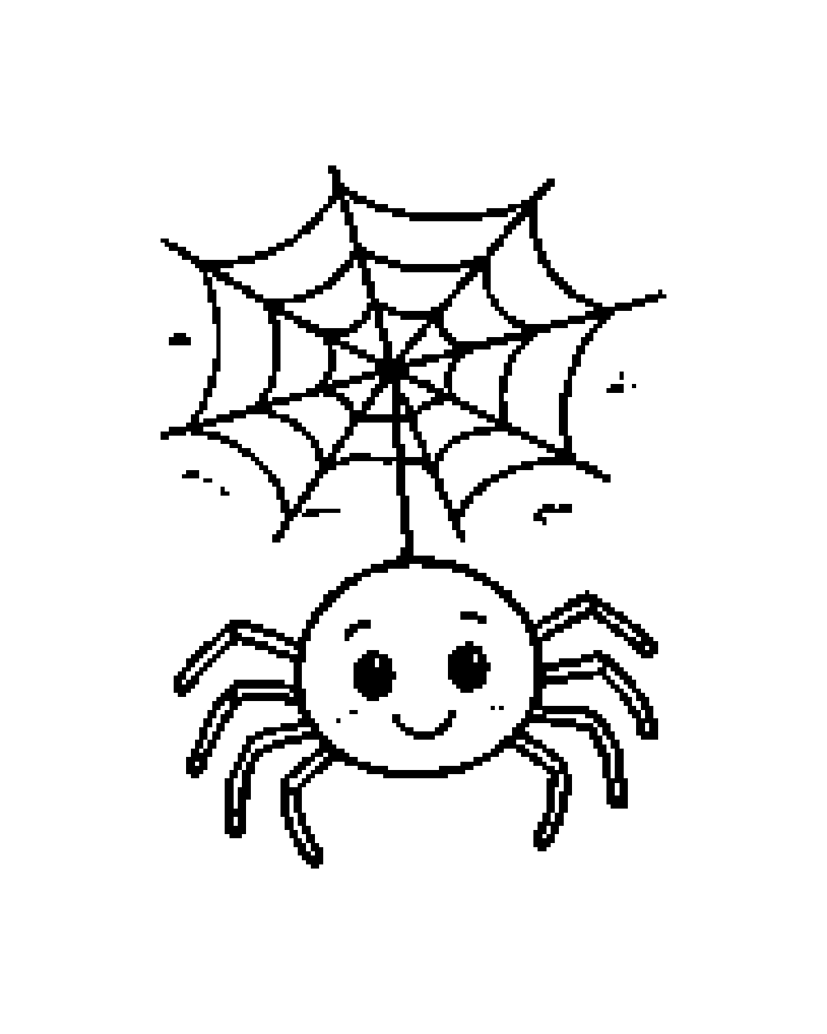 Spider printable coloring picture