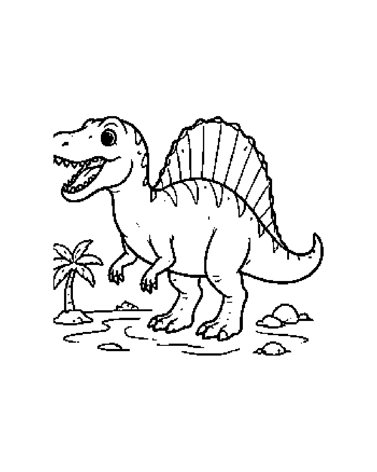 Spinosaurus printable coloring picture