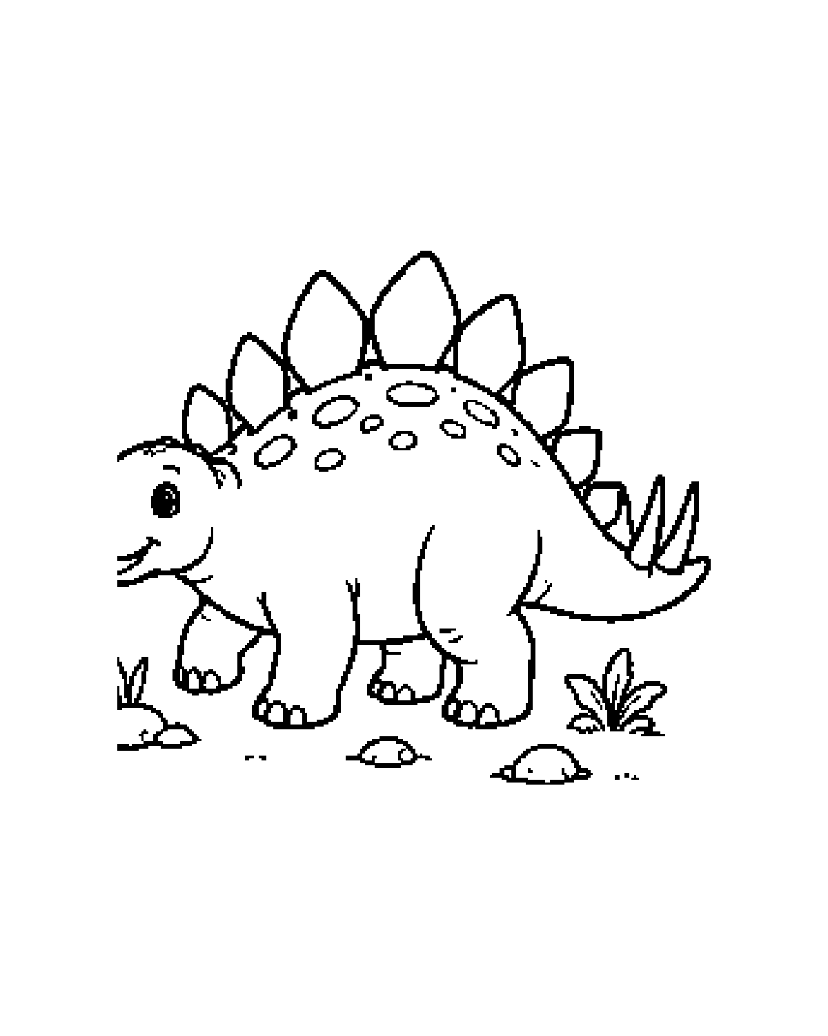 Stegosaurus printable coloring picture