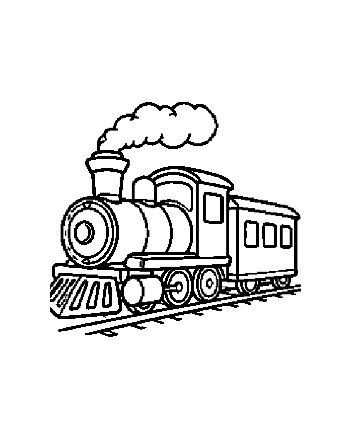 Train printable coloring picture