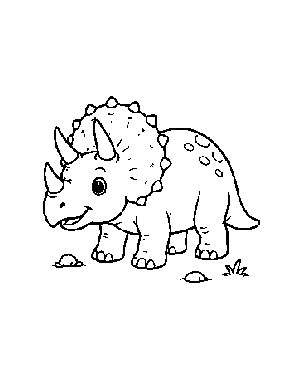Triceratops printable coloring picture