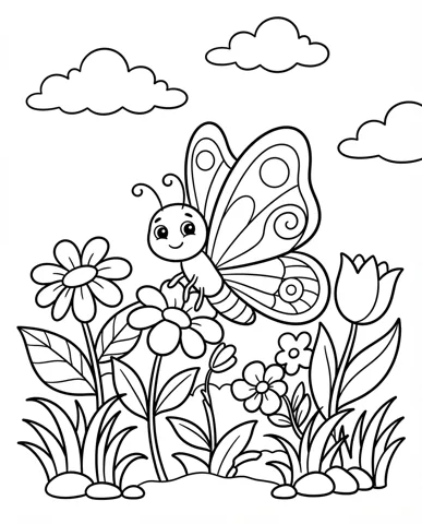 Butterfly printable coloring picture