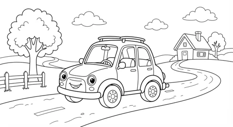 Car printable coloring picture