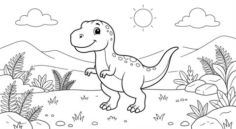 T. Rex printable coloring picture