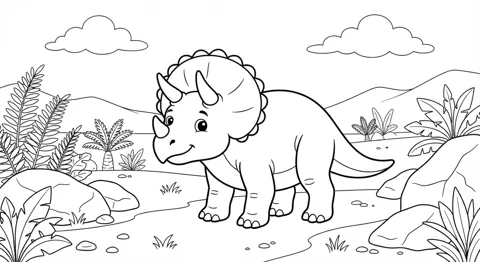 Dinosaurs coloring pictures
